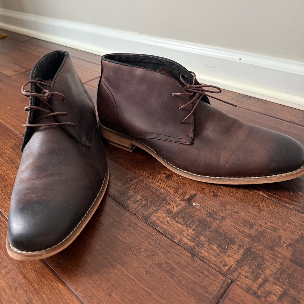 Leather Chukka Dress Shoes Boots
